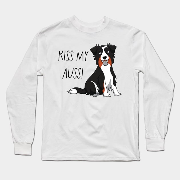 Kiss my Auss! Long Sleeve T-Shirt by rand0mity